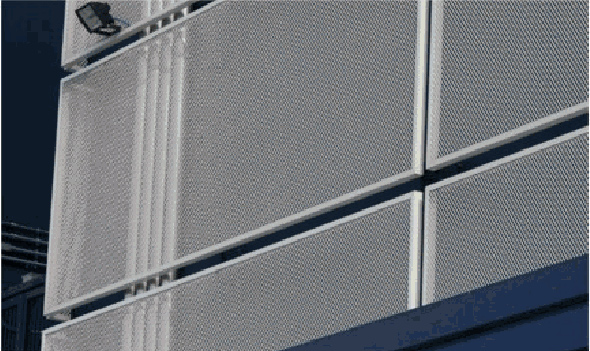 Декоративная металлическая сетка для отделки фасада 